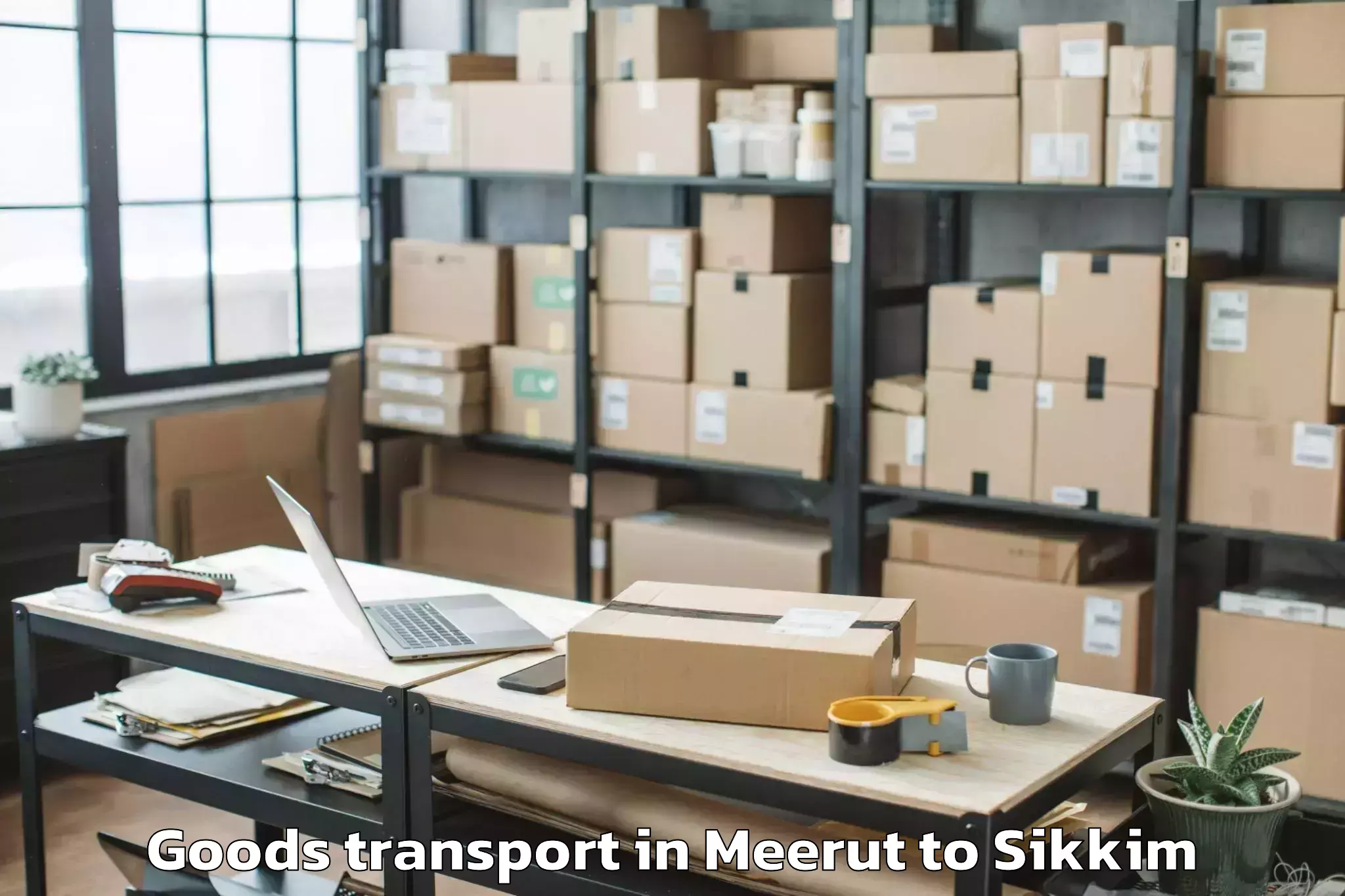 Professional Meerut to Rangpo Goods Transport